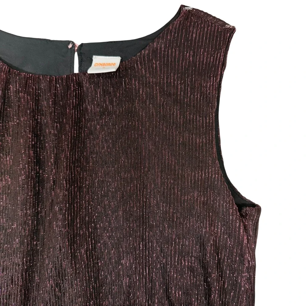 Gymboree Girls Dress Size 8 Sleeveless Sparkle Metallic‎ Pink Party